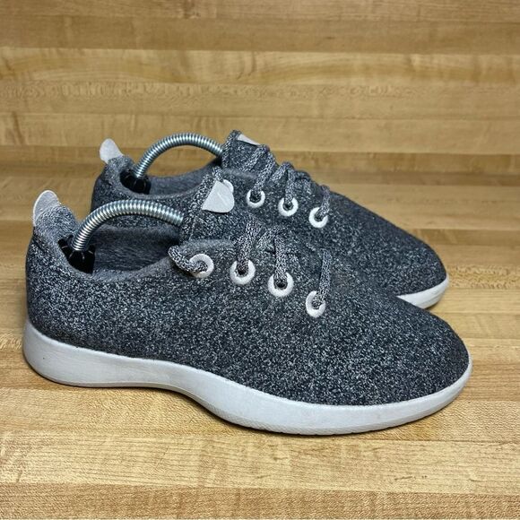 Allbirds Womens Sz 7 Wool Runners Lace Up Walking Wool Gray Shoes Sneakers - Picture 1 of 7